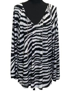 Strazzi Zebra Print Blouse EUC